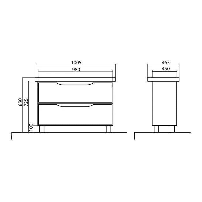 Mobilier de baie pe pardoseală Venice, Alb+Wenge (Pinto) Aqua Rodos