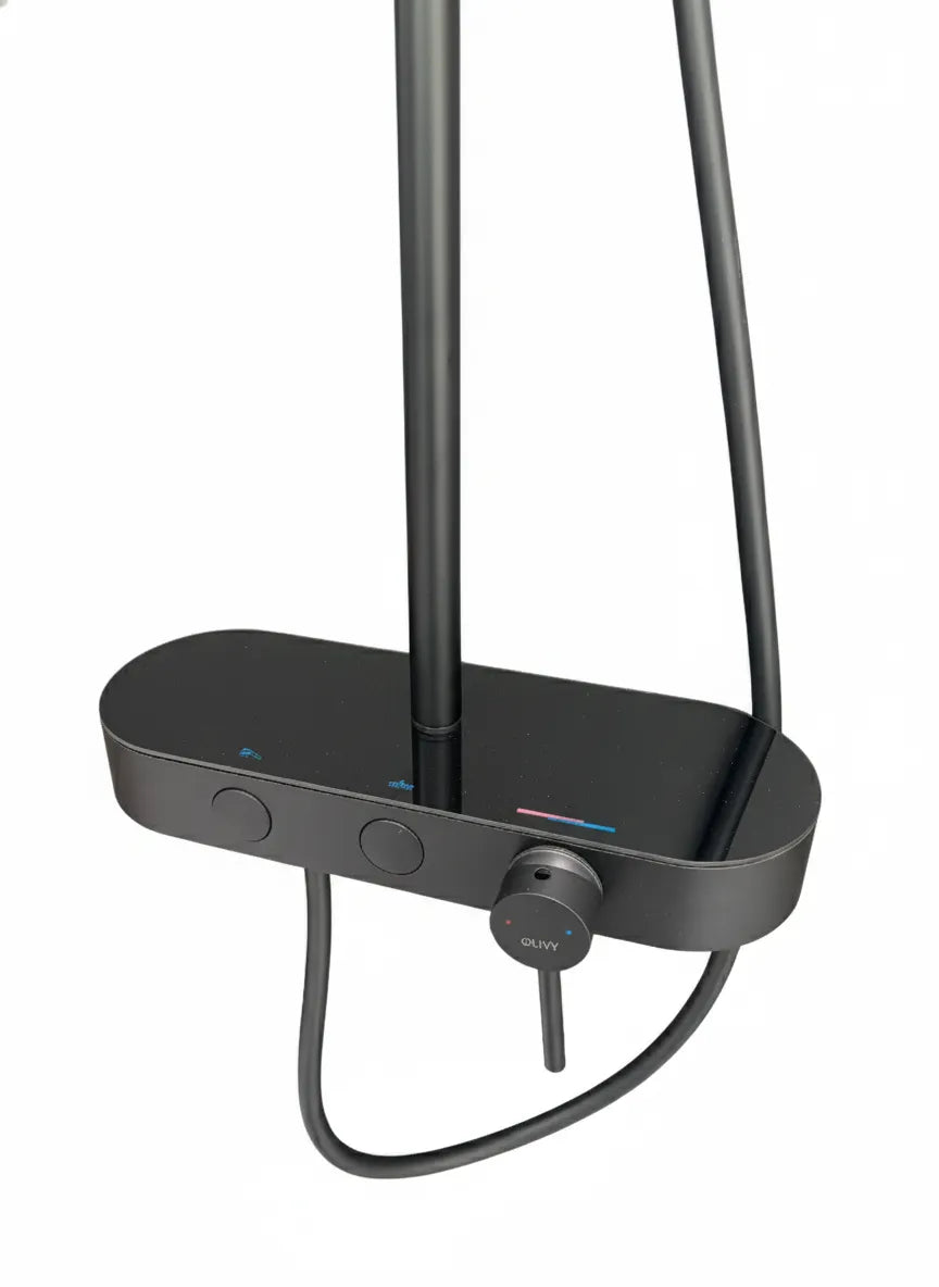 Duschset mit 2 Funktionen – Matt Schwarz, modernes Design aus Edelstahl