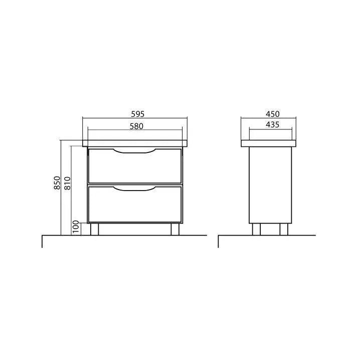 Mobilier de baie pe pardoseală Venice, Alb (City) Aqua Rodos