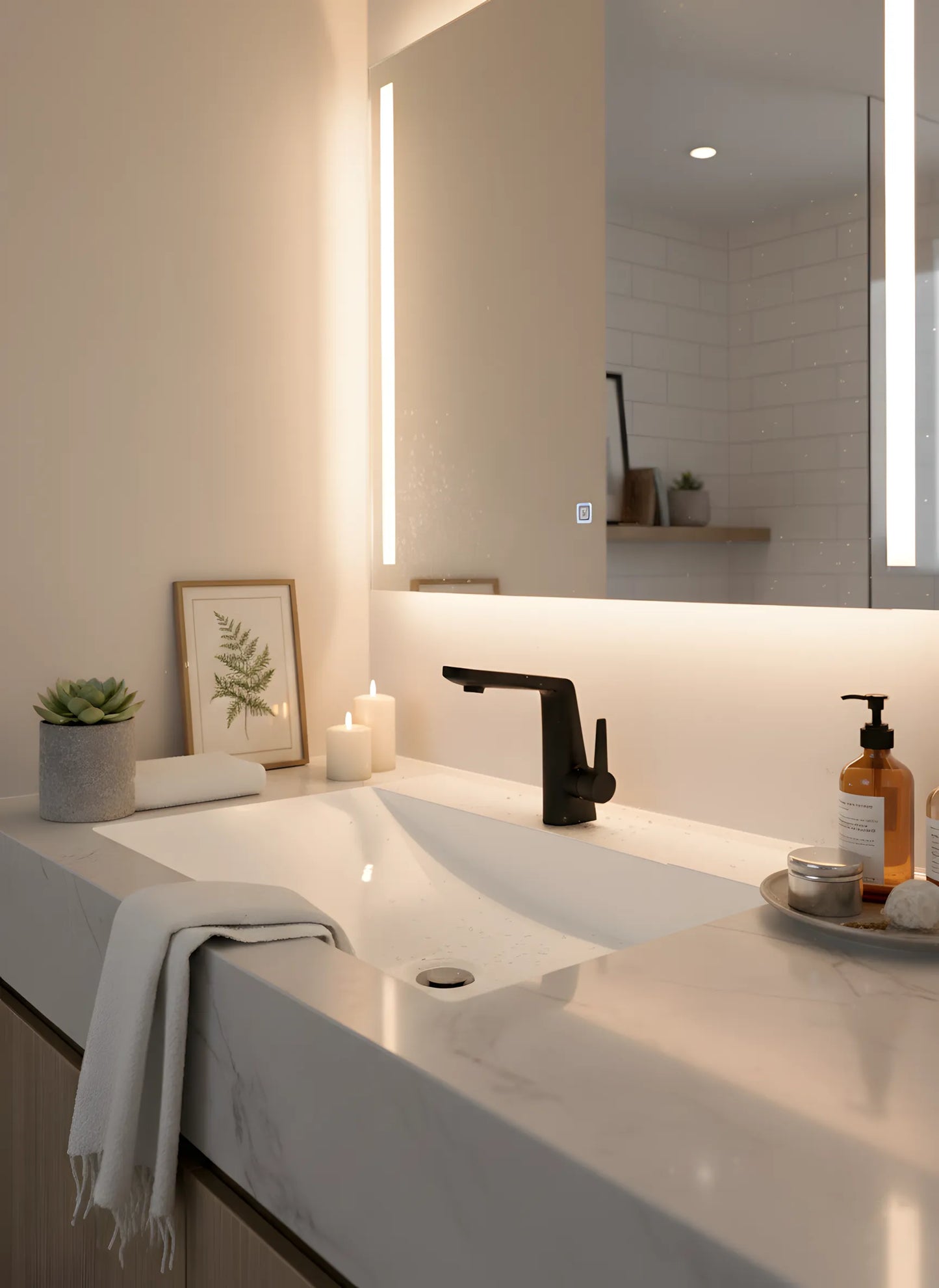 Moderne Waschtischarmatur – massives Messing, mattschwarzes Finish