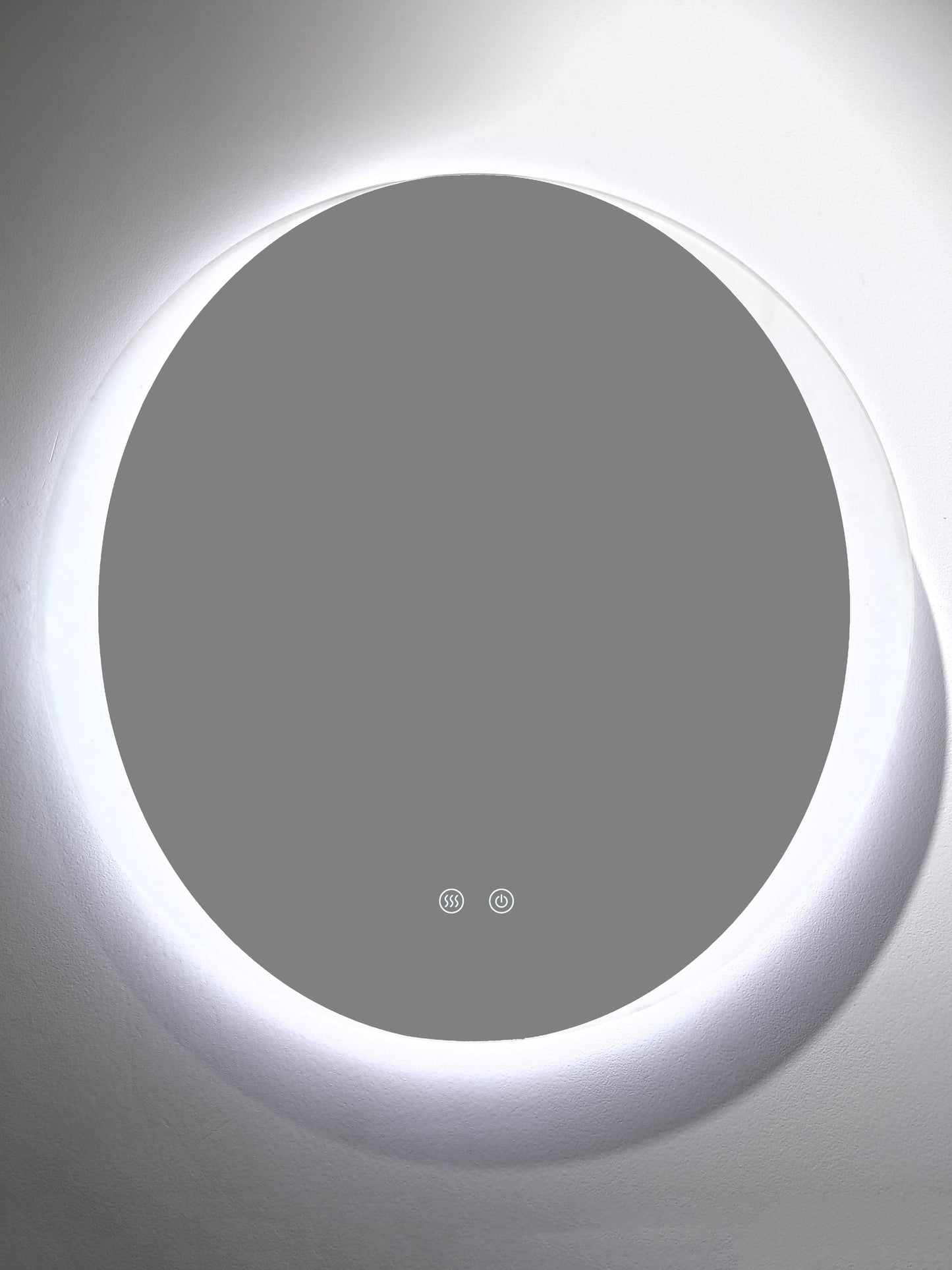 Runder LED-Badezimmerspiegel H-2027 mit 3 Lichtfarben und Anti-Beschlag-Funktion