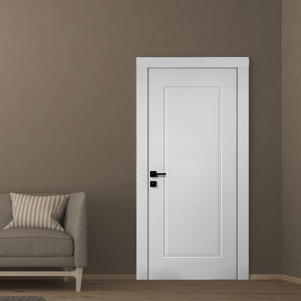 Ușă de interior albă JY-004 cu toc reglabil – design modern mat, complet echipată, livrare rapidă www.CasaDeco.ro