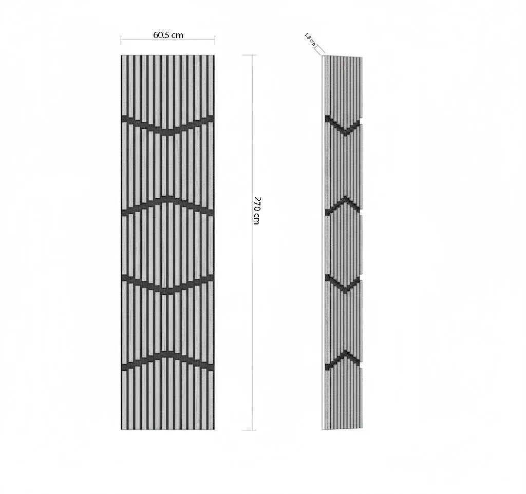 Dekoratives Lamellen-Wandpaneel Vertical Wave S0DV-01 – Dunkelnuss-Finish