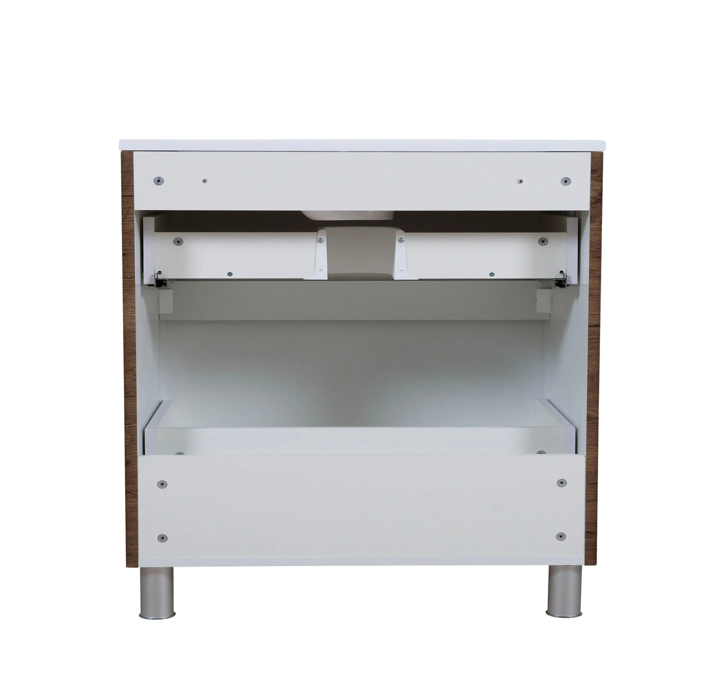Mobilier de baie pe pardoseala Accent castan Aqua Rodos