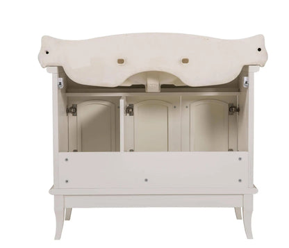 Mobilier de baie pe pardoseală Mikella, Alb+Crom Aqua Rodos