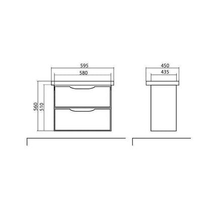 Mobilier de baie suspendat Venice, Alb+Wenge (City) Aqua Rodos