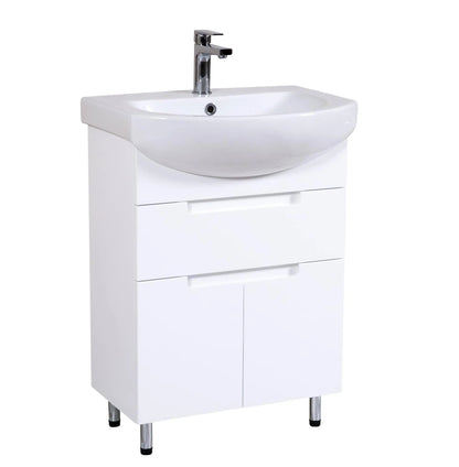 Mobilier de baie pe pardoseală Quadro, Alb Aqua Rodos