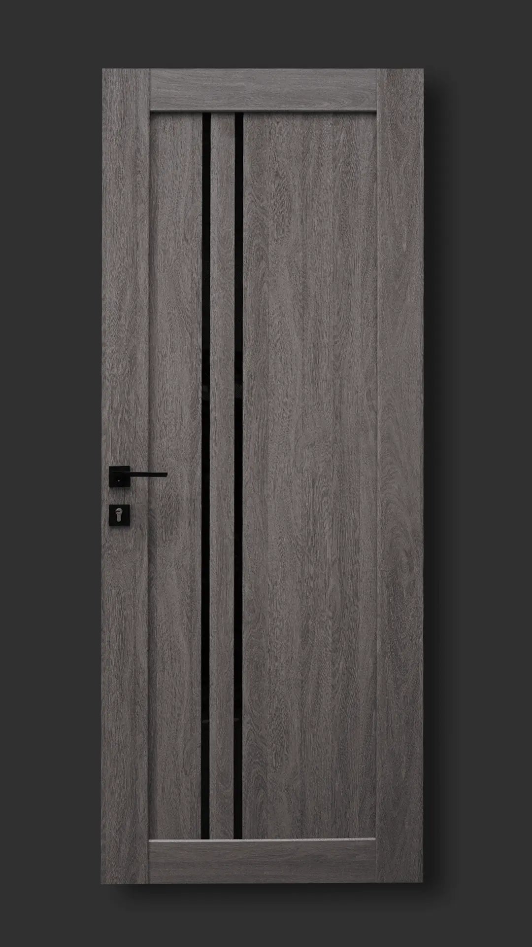 Ușă interior Lego 05 Eugene Oak – cu decor vertical, complet echipată și toc reglabil Omis