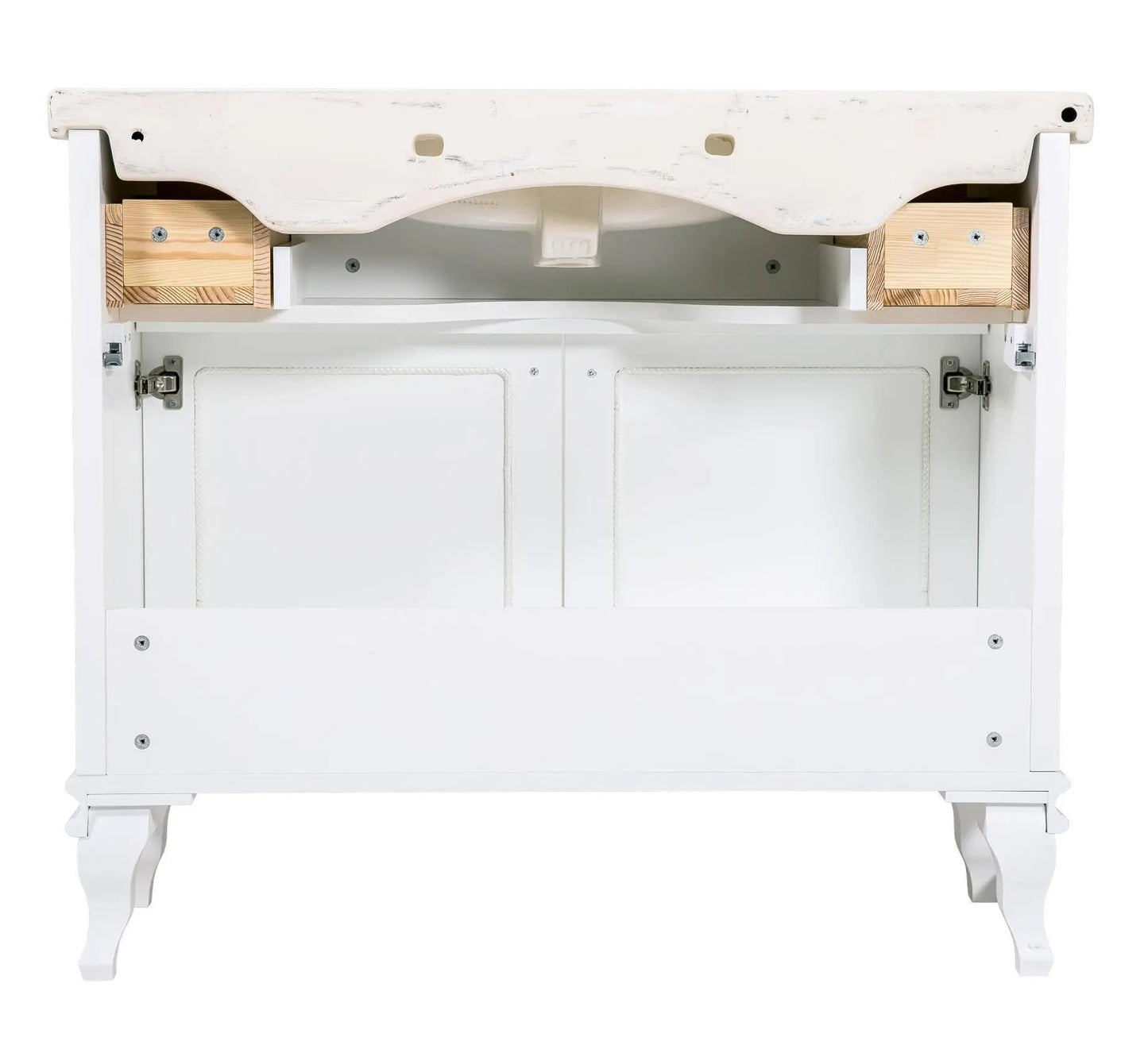 Mobilier de baie pe pardoseală Beatrice alb+crom Aqua Rodos