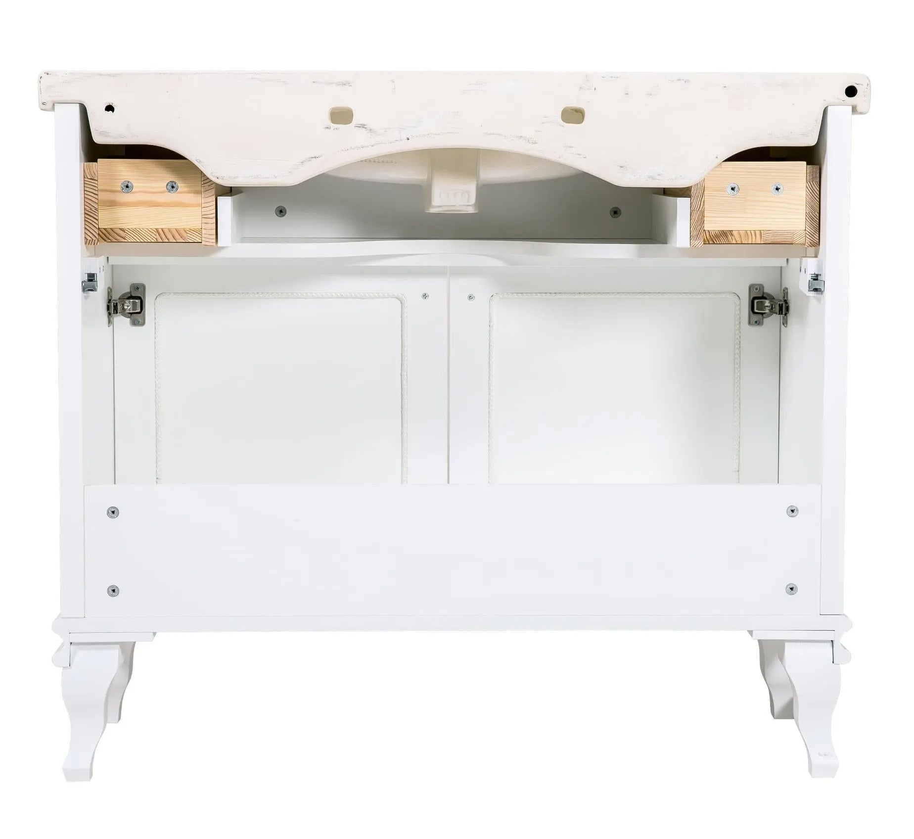 Mobilier de baie pe pardoseală Beatrice alb+crom Aqua Rodos