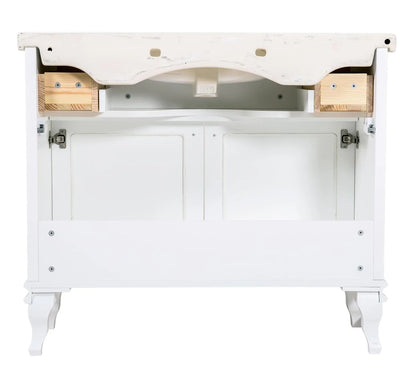 Mobilier de baie pe pardoseală Beatrice alb+crom Aqua Rodos