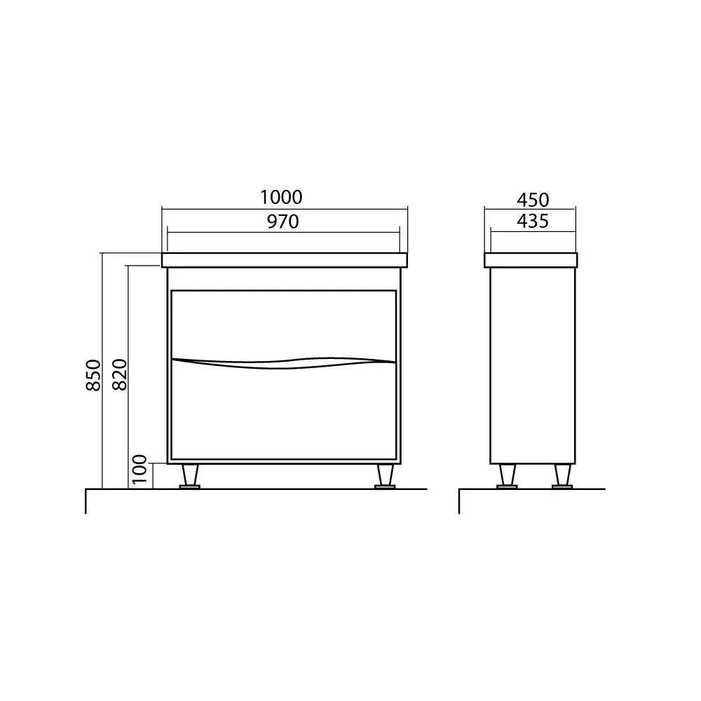 Mobilier de baie pe pardoseala Alfa alb Aqua Rodos