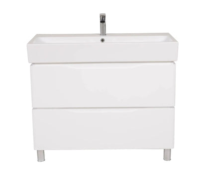 Mobilier de baie pe pardoseală Venice, Alb (Pinto) AquaRodos