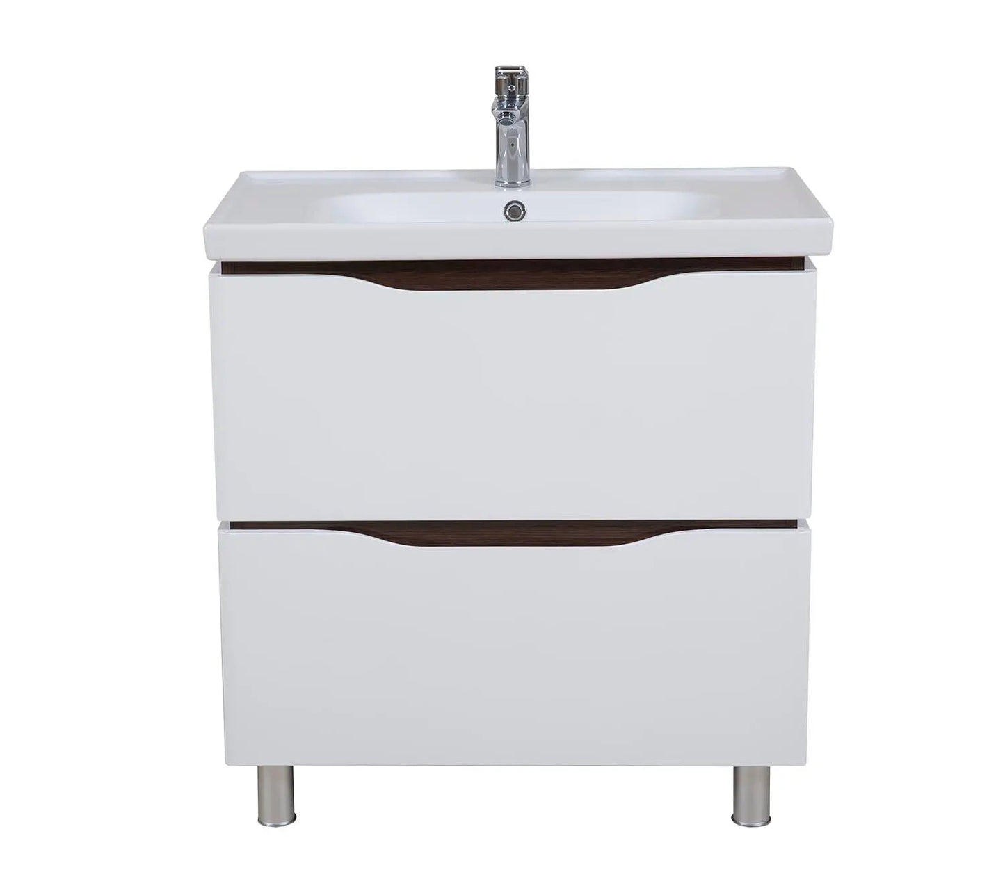 Mobilier de baie pe pardoseală Venice, Alb+Wenge (City) Aqua Rodos