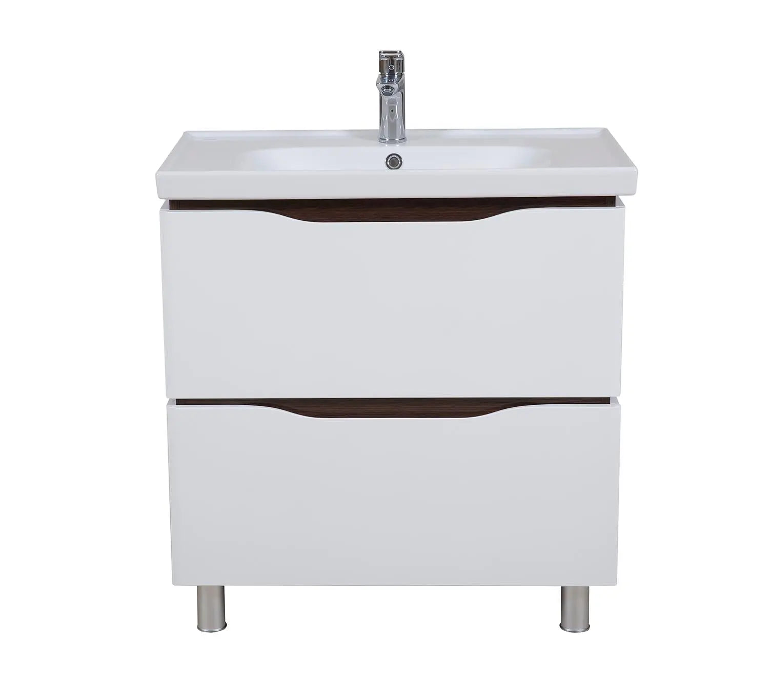 Mobilier de baie pe pardoseală Venice, Alb+Wenge (City) Aqua Rodos