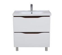 Mobilier de baie pe pardoseală Venice, Alb+Wenge (City) Aqua Rodos