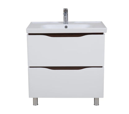 Mobilier de baie pe pardoseală Venice, Alb+Wenge (City) Aqua Rodos