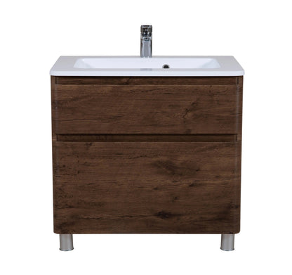 Mobilier de baie pe pardoseala Accent castan Aqua Rodos