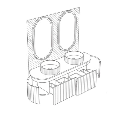 Badmöbel-Set Marble Line – modernes Design und Premium-Funktionalität