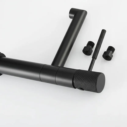 Baterie lavoar rotativă H-slim– inox premium, finisaj negru mat