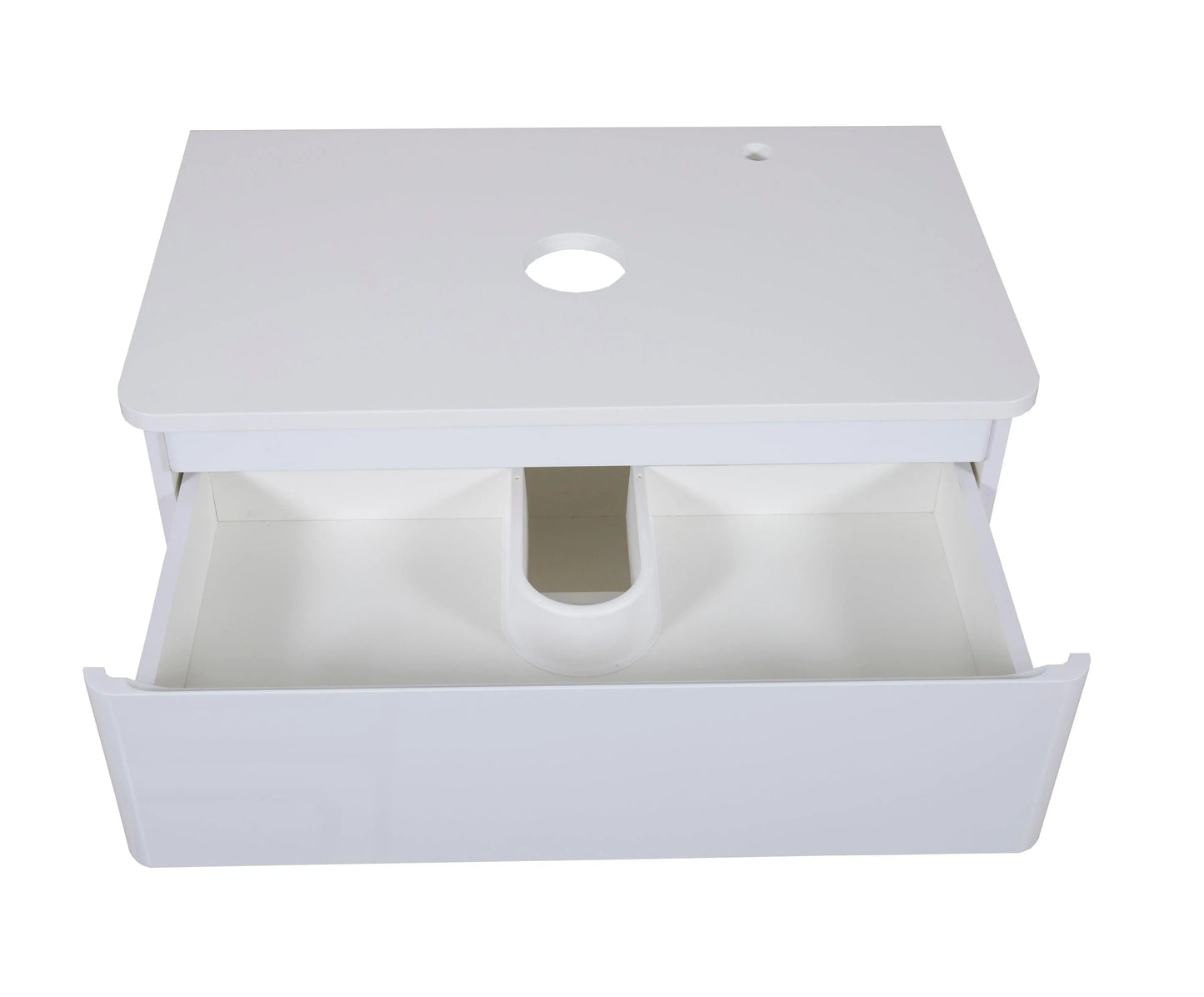 Mobilier de baie suspendat Accent alb, cu blat Aqua Rodos