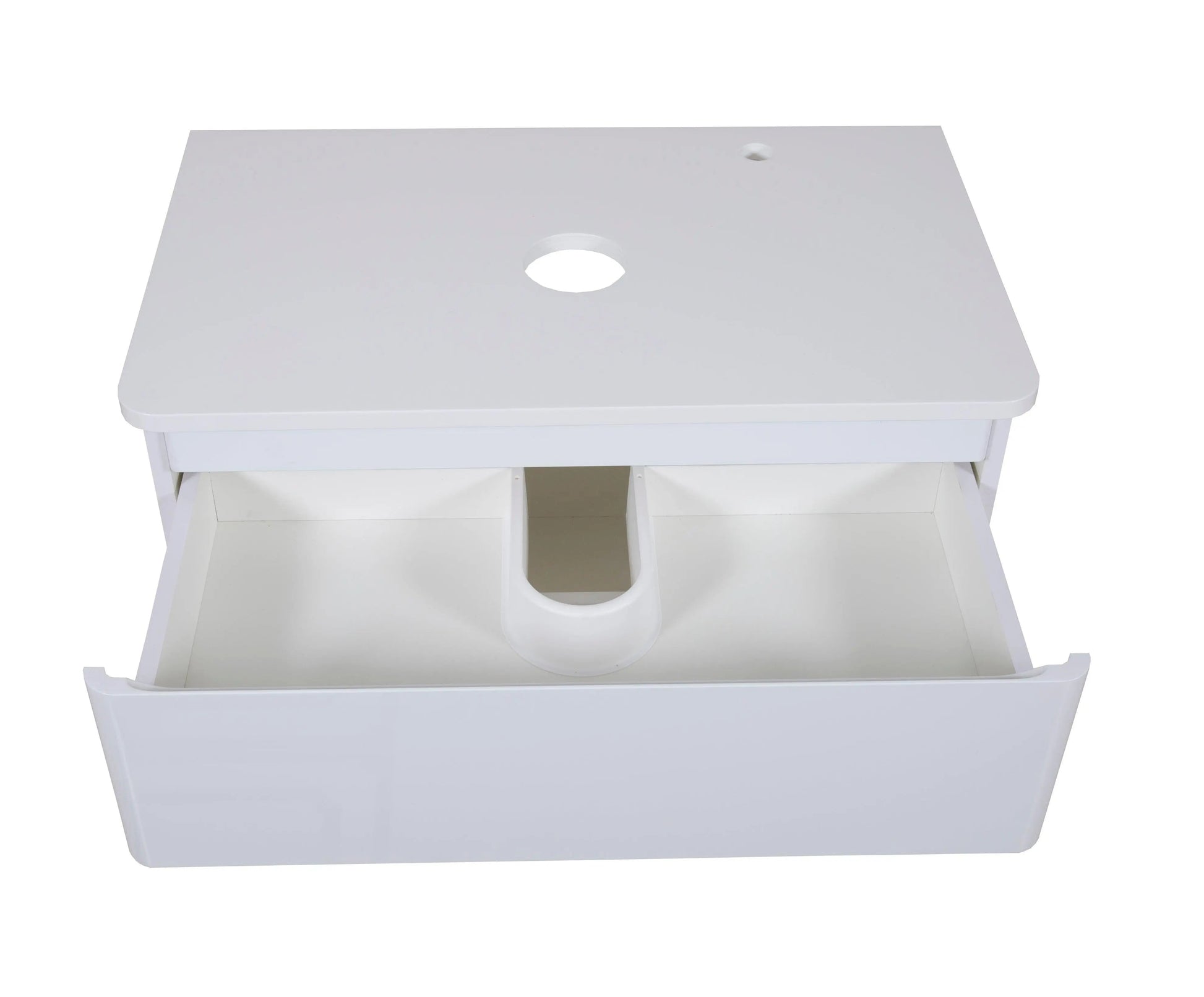 Mobilier de baie suspendat Accent alb, cu blat Aqua Rodos