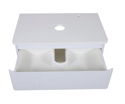 Mobilier de baie suspendat Accent alb, cu blat Aqua Rodos
