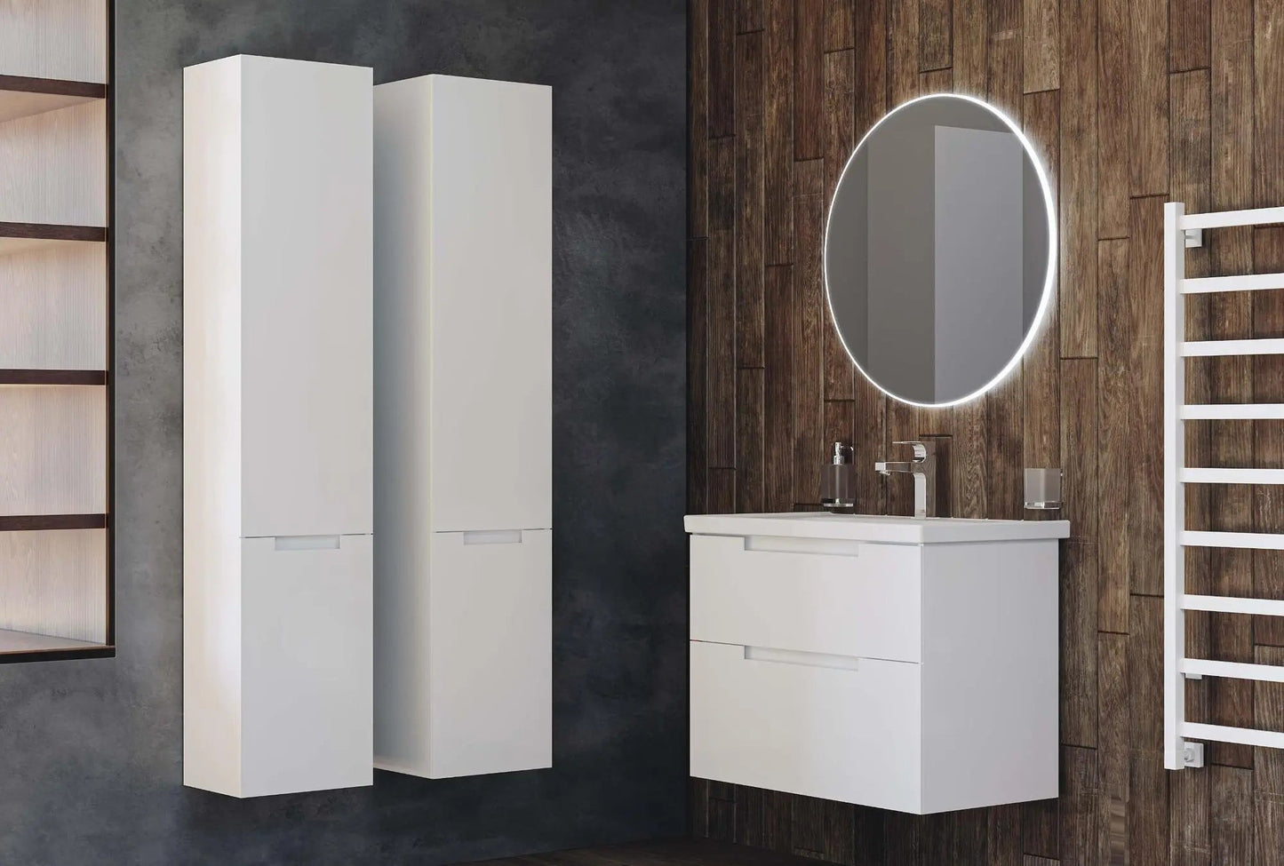 Mobilier de baie suspendat Infinity, Alb Aqua Rodos