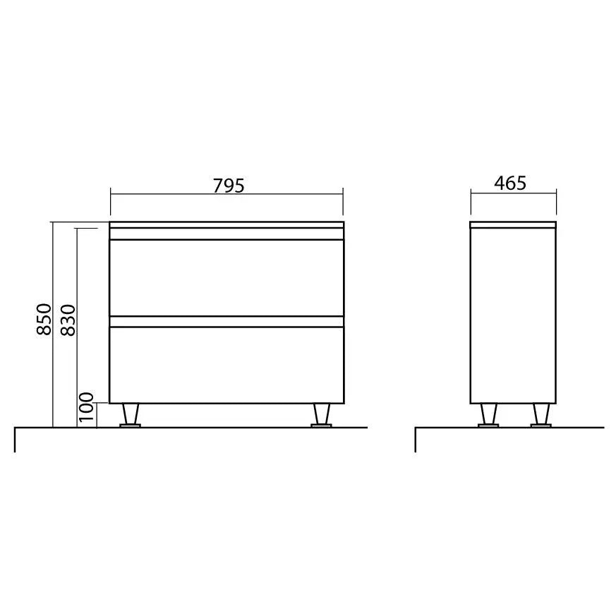 Mobilier de baie pe pardoseală Accent alb Aqua Rodos