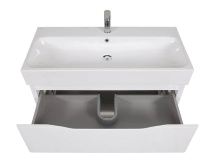 Mobilier de baie pe pardoseală Venice, Alb (Pinto) AquaRodos