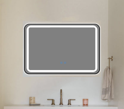 LED Badezimmerspiegel H11 mit schwarzem Rahmen