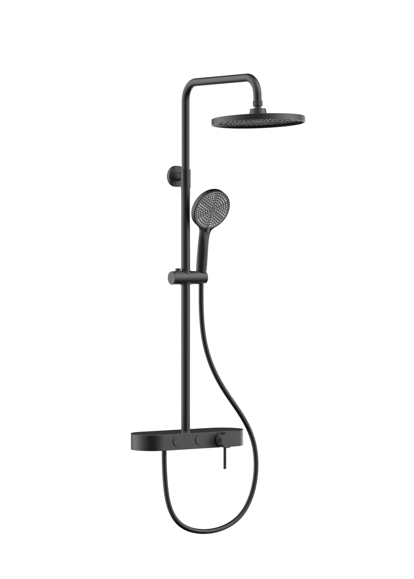 Duschset mit 2 Funktionen – Matt Schwarz, modernes Design aus Edelstahl