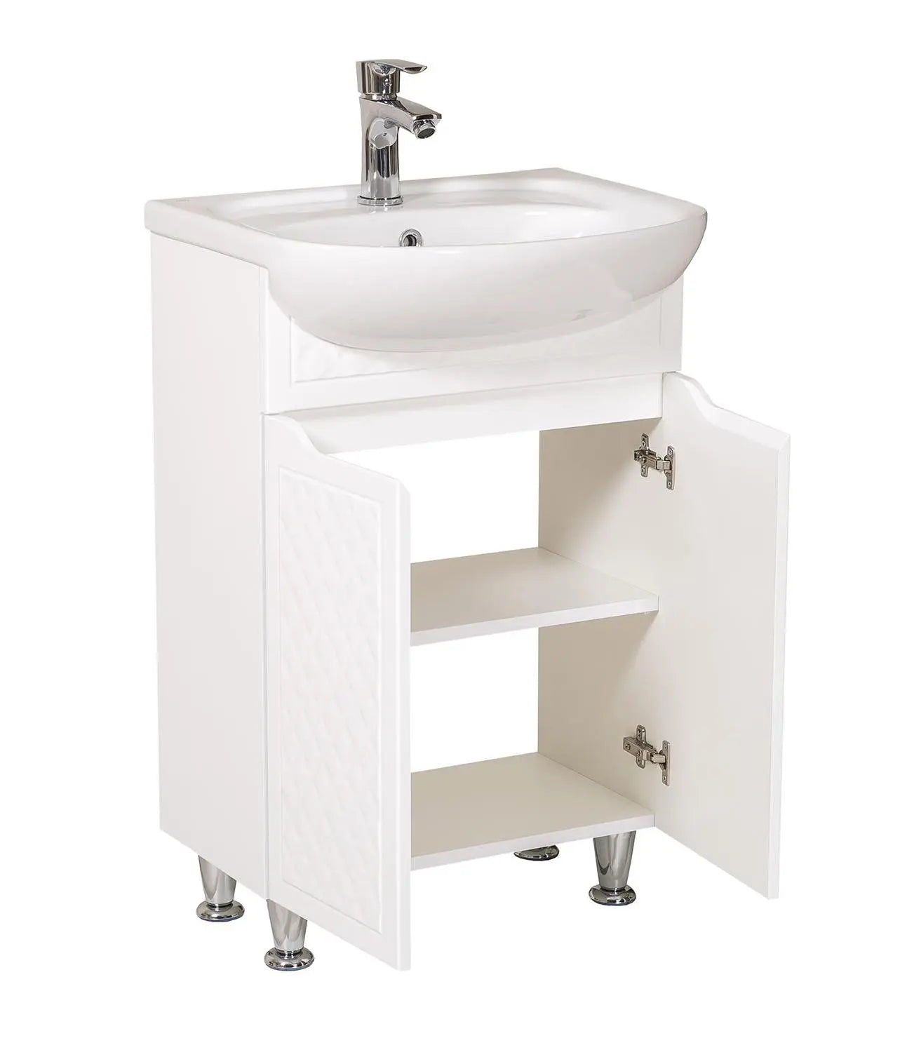 Mobilier de baie pe pardoseală Rodors, Alb Aqua Rodos