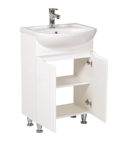 Mobilier de baie pe pardoseală Rodors, Alb Aqua Rodos
