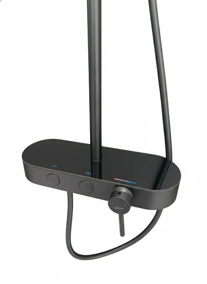 Duschset mit 2 Funktionen – Matt Schwarz, modernes Design aus Edelstahl