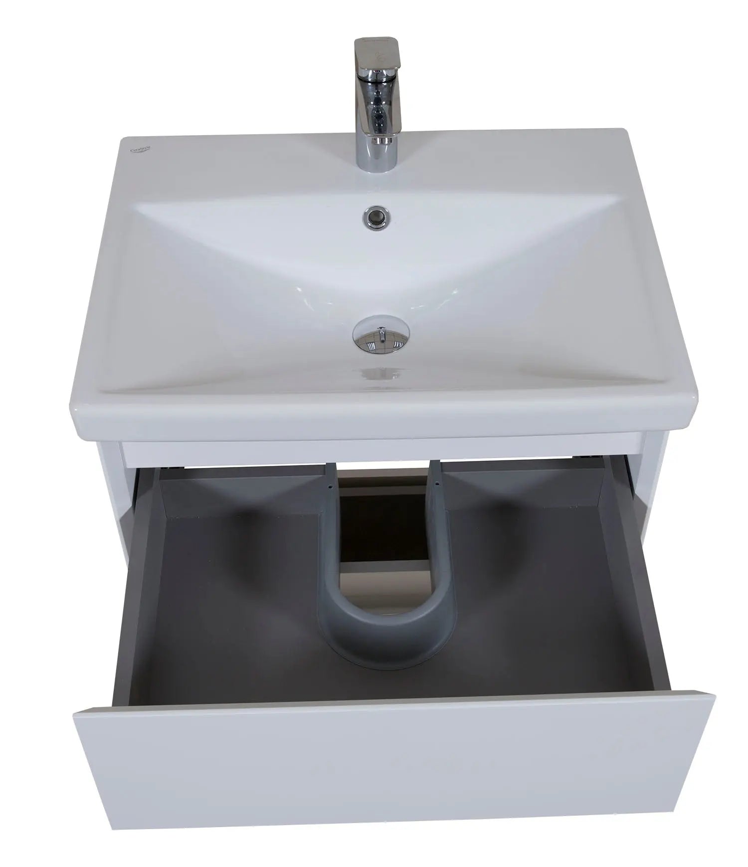 Mobilier de baie pe pardoseala Elite, Alb Mat Aqua Rodos