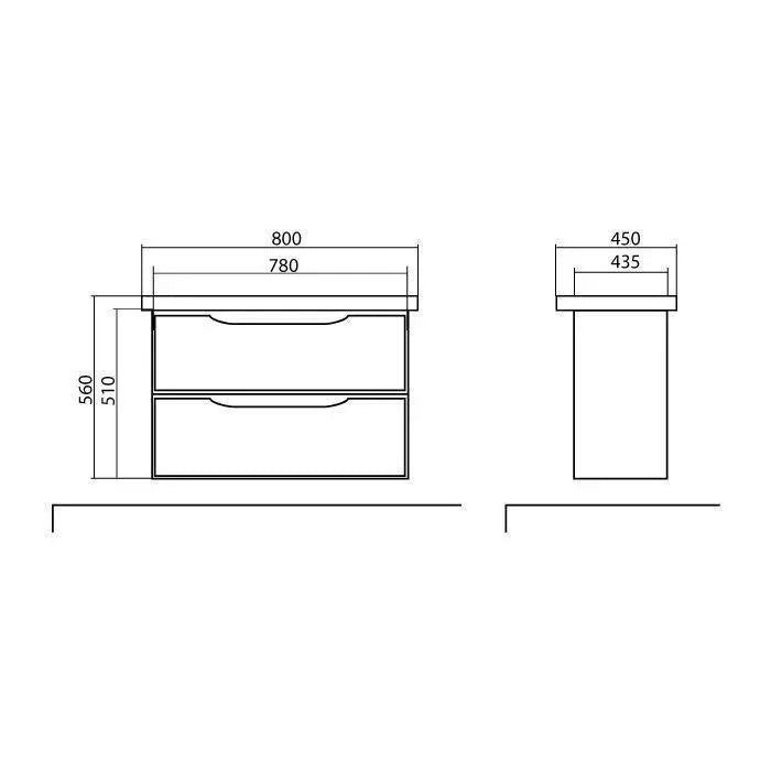 Mobilier de baie suspendat Venice, Alb+Wenge (City) Aqua Rodos