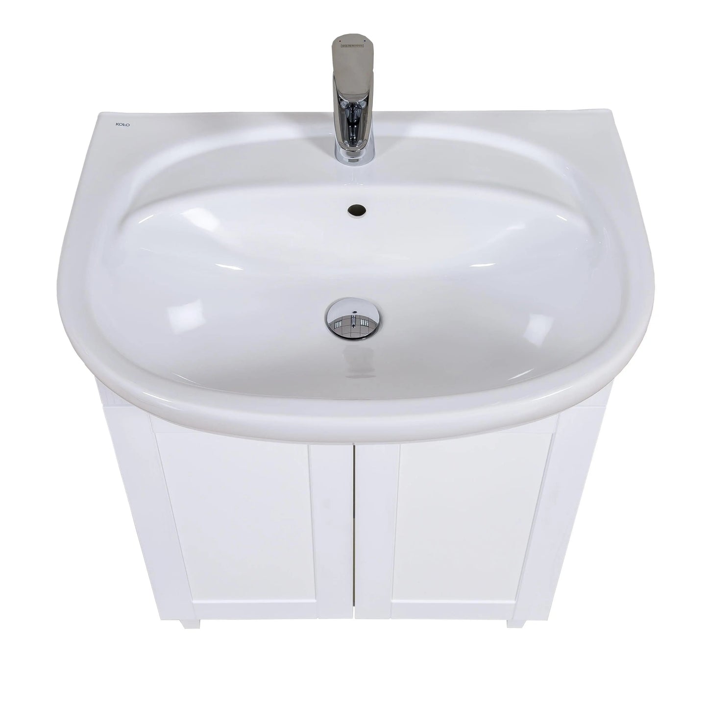 Mobilier de baie pe pardoseală Woodmix, Alb Aqua Rodos