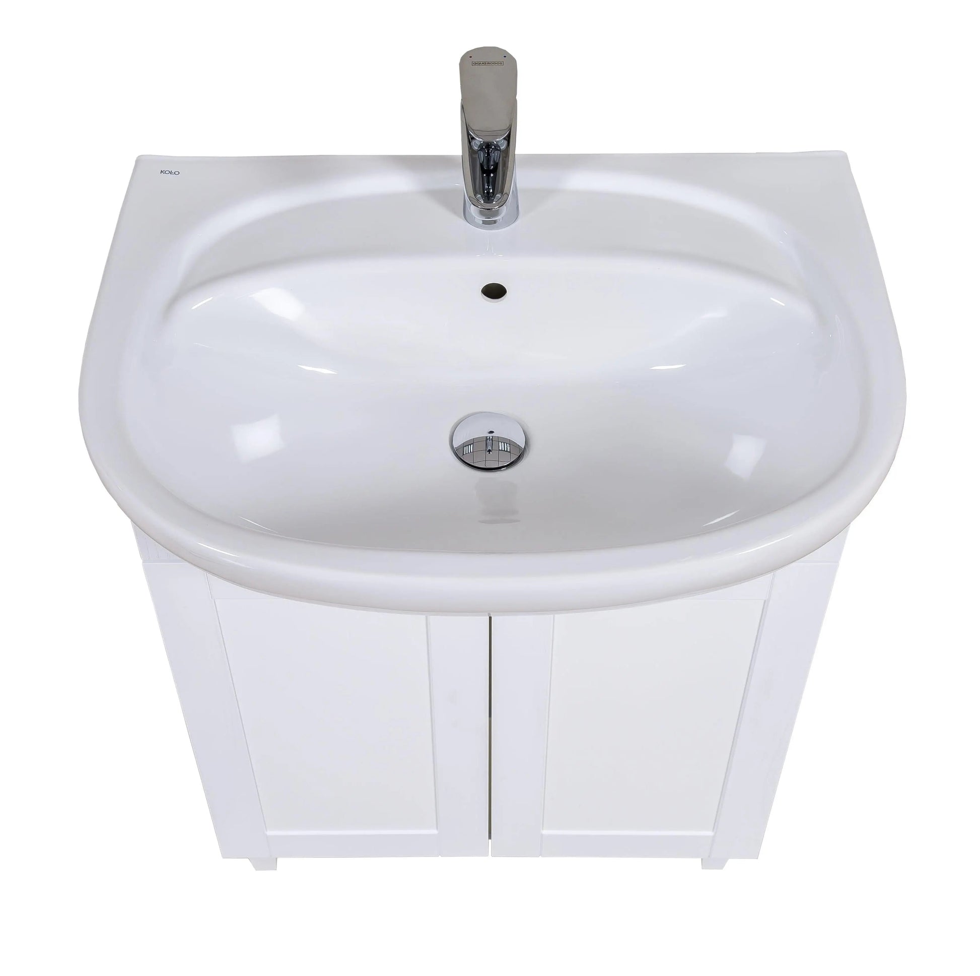 Mobilier de baie pe pardoseală Woodmix, Alb Aqua Rodos