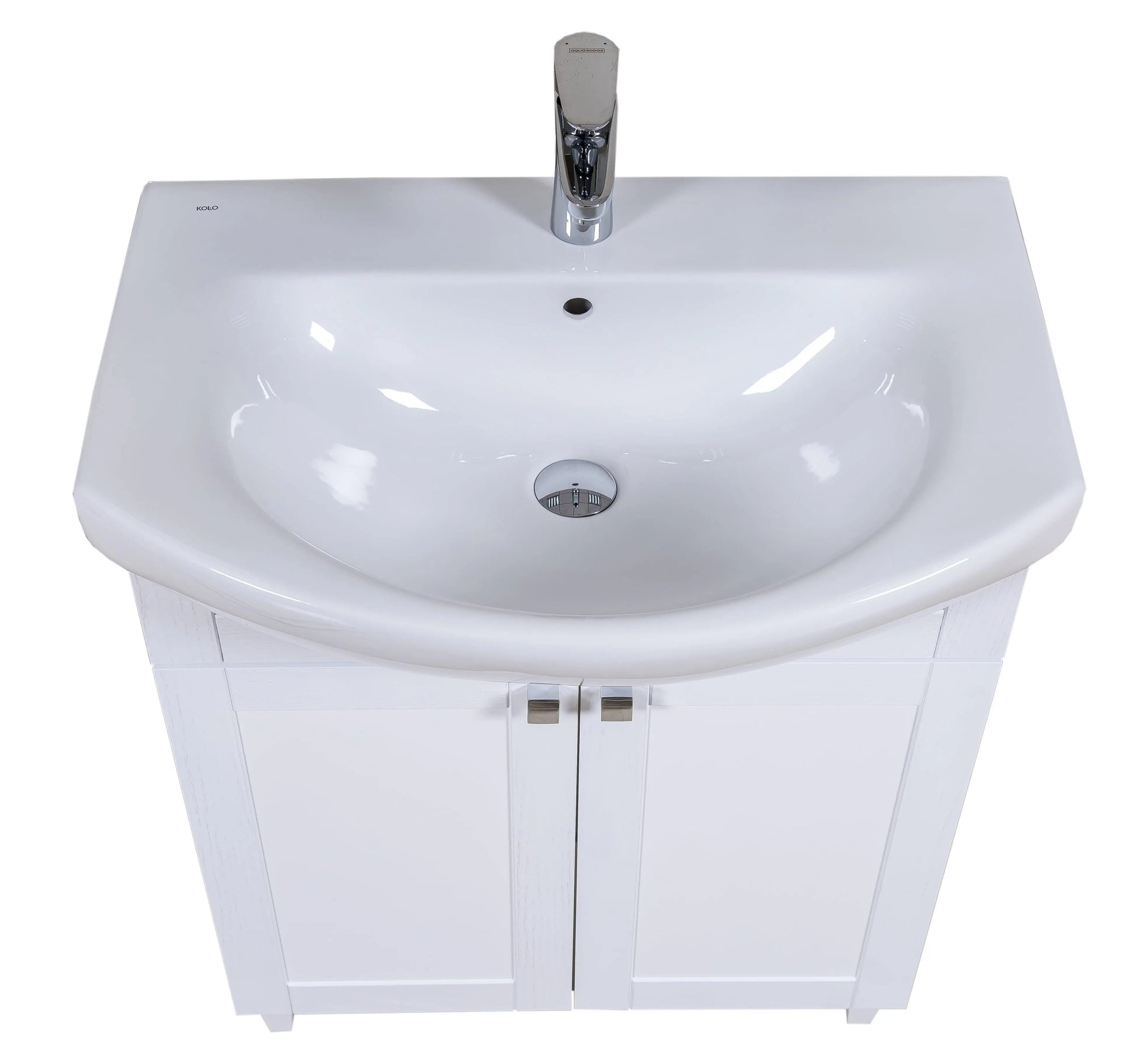 Mobilier de baie pe pardoseală Woodmix, Alb Aqua Rodos