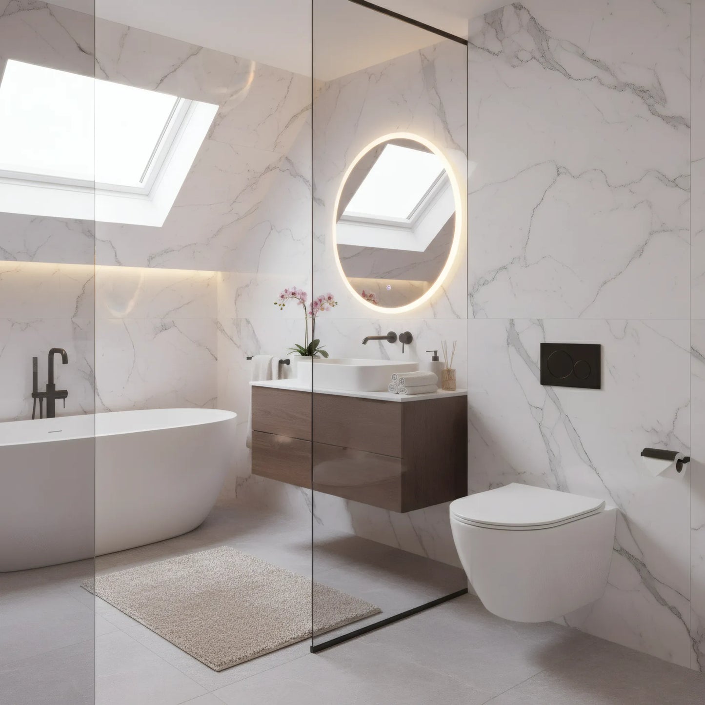 Hänge-WC Luxury Rimless – Weiß Matt