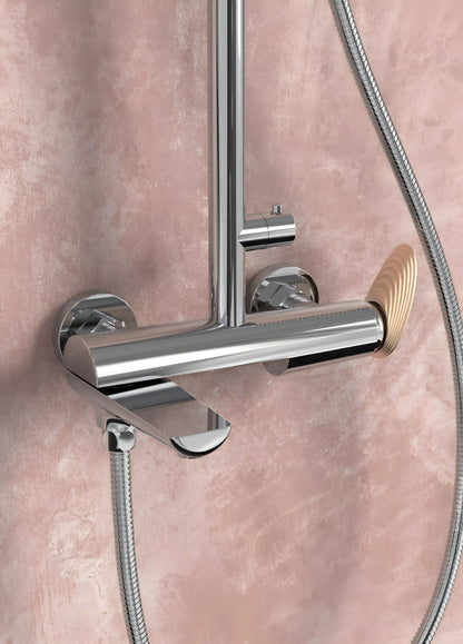 RoseGold Trio Exposed – Aufputz-Duschset mit 3-Wege-Umschalter