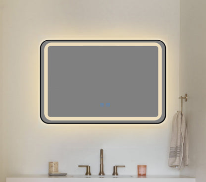 LED Badezimmerspiegel H11 mit schwarzem Rahmen