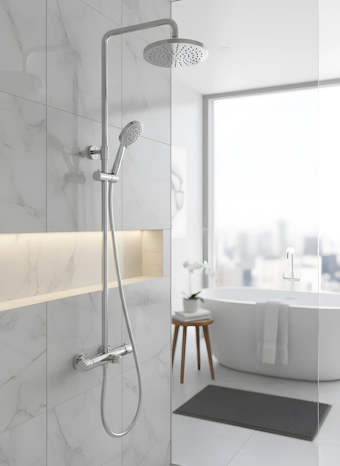 Thermostatic Urban Steel – Thermostat-Duschset für Komfort und Premium-Design