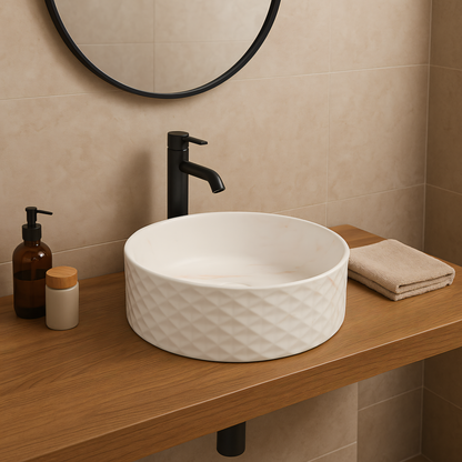 Rundes Keramikwaschbecken A787-P816M – elegantes Premium-Design