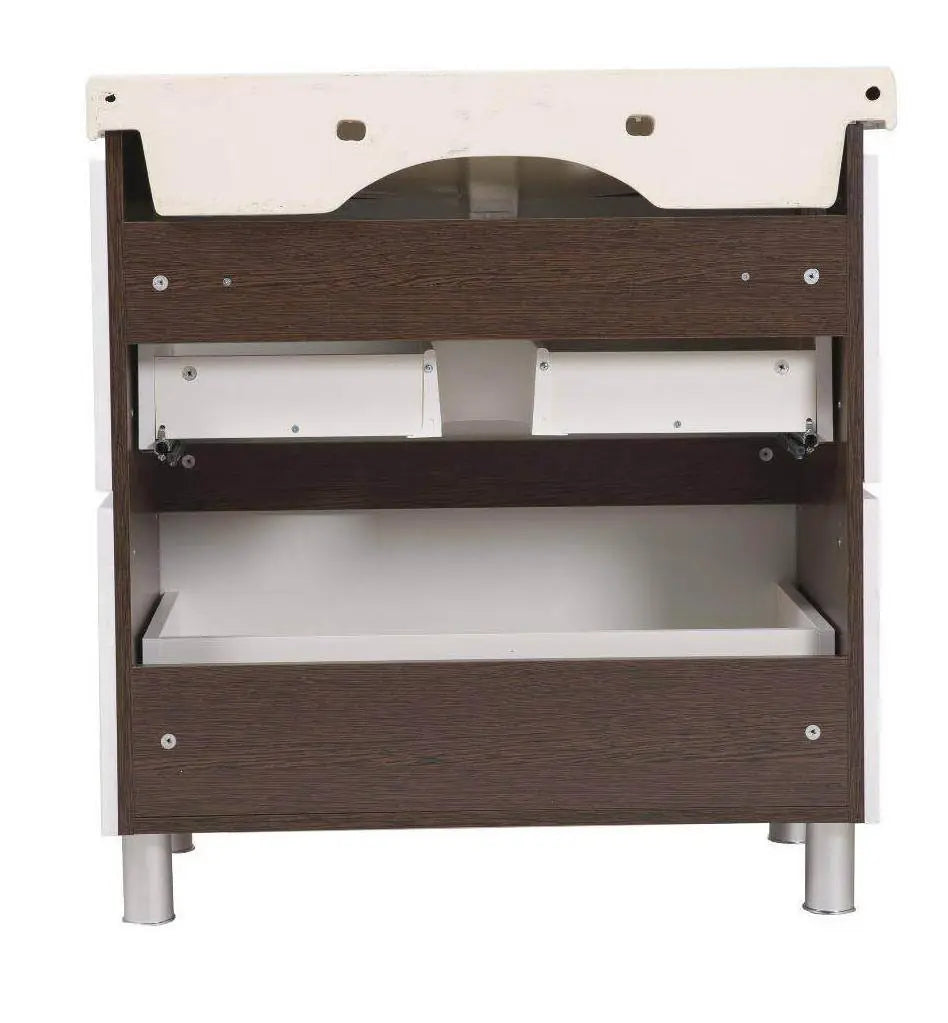 Mobilier de baie pe pardoseală Venice, Alb+Wenge (City) Aqua Rodos