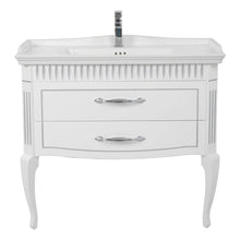 Mobilier de baie pe pardoseală Royal, Alb+argintiu Aqua Rodos