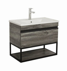 Mobilier de baie suspendat Loft Iron, Oak moras Aqua Rodos