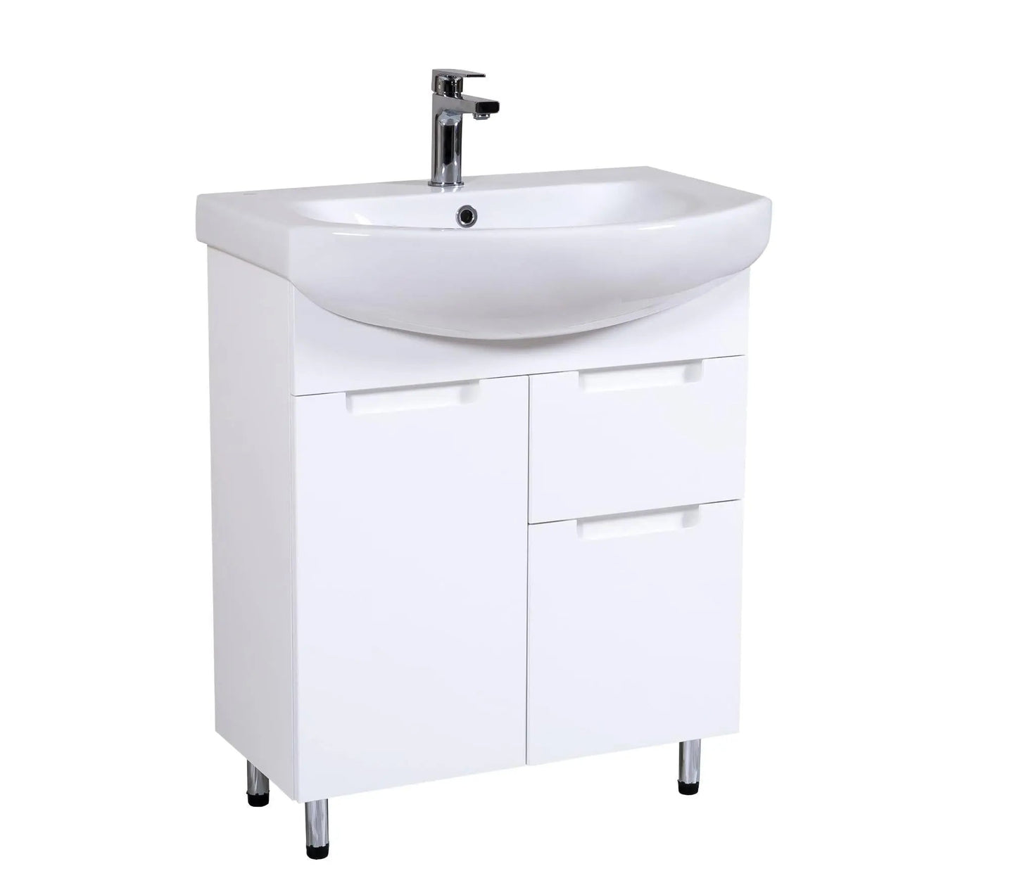 Mobilier de baie pe pardoseală Quadro, Alb Aqua Rodos