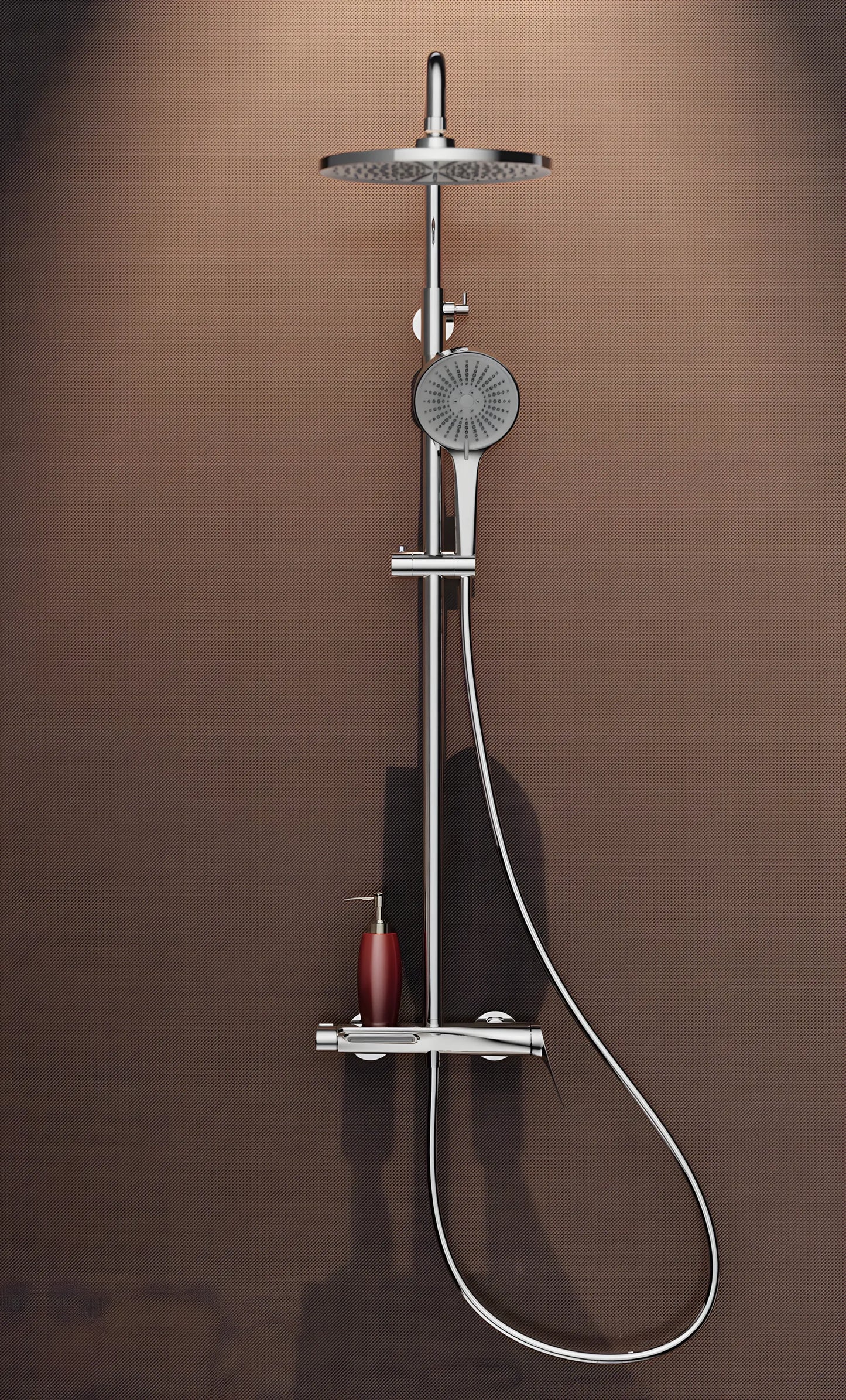 🇩🇪 Duschset aus massivem Messing – Integrierter Wannen-Auslauf, Premium-Design
